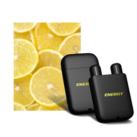 LAMUSELAND Essential Oil Nasal Inhaler, Pure and Organic Peppermint 6 Flavors Dual Nasal Stick Energy Bar for Sinus & Congestion Relief, Tension Stress Relief, Energy Boost (Black Yellow)