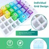Fidqiog Monthly Pill Organizer 2 Times a Day, Large Daily