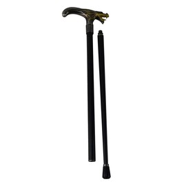 Treasure Gurus Silver Metal Golden Winged Dragon Cane 2pc Steel Shaft Travel Walking Stick
