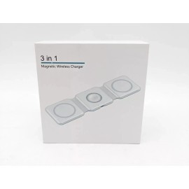 Unbranded 3-in-1 Magnetic Wireless Charger Lot Of 2
