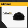 VIVIDA 2-3/8" Chain Link Post Caps, Black Post Cap for