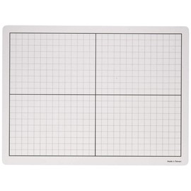 Didax Educational Resources Board Set with X/Y Axis for Grades 3-8 Write and Wipe Coordinate Mats-Set of 10, 9 x 12 Inches, Black/White