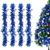 Sprinlot Christmas Garland, Blue, Pack of 4 Tinsel Garlands, Shiny