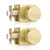 Haidms Gold Door Knobs Interior Privacy, Heavy Duty Square Brushed