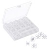 BTtime 25 Pcs Household Sewing Bin Bobbin Holder Transparent Bobbins