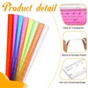 Ymapinc Pack of 8 30 cm Ruler, 8 Colours, Plastic