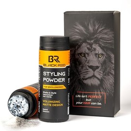 Black Red - Hair Styling Powder Wax Hair Powder 20 g Permanent Matt (Volumising Matte Design)