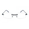EYE ZOOM 2 Pack Unisex Rimless Metal Frame Reading Glasses
