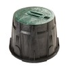 Rain Bird VBRND10 Round Sprinkler Valve Box, Black with Green