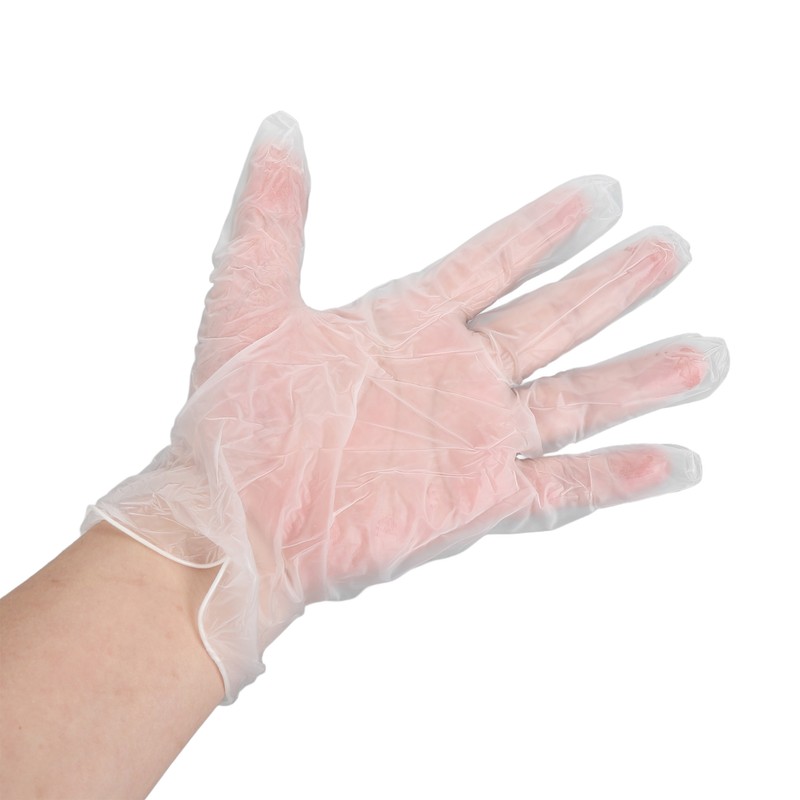 100Pcs Disposable PVC Gloves Transparent Thicken Nail Beauty Protective for