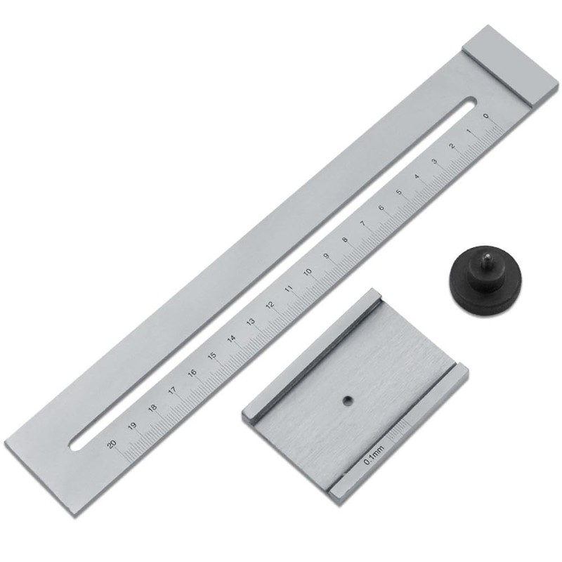 Precision Marking Gauge, 0-200mm Stainless Steel Scribing Gauge, Woodworking Measuring