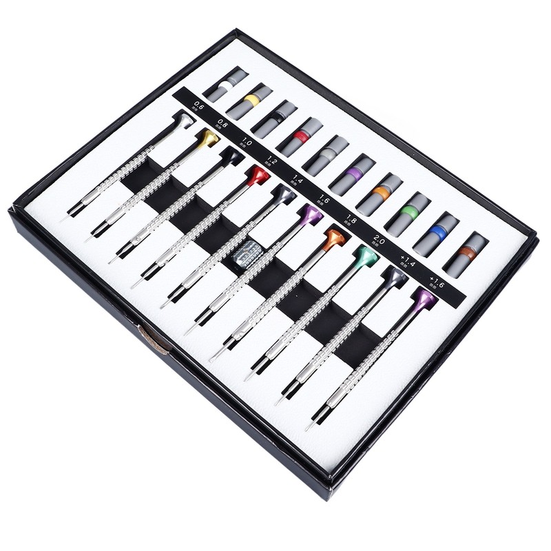Watch Repair Screwdriver Set 0.6‑2.0mm Color Coded Replaceable Heads Micro