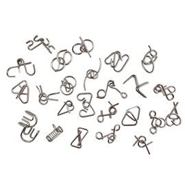 Yealvin Christmas Calendar Toy Metal Wire Puzzle Set of 24 Thinking Sports Tasks IQ Tests Educational Toy Challenges for Children and Adults