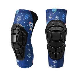 Clobeau Kids Cycling Knee Pads Sports Protective Padded Knee Compression Sleeves Collision Avoidance Kneepad for Skating Basketball Football Volleyball Balance Bike (1 Pair) (Blue, YL)