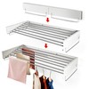 Heshecein Wall Mounted Drying Rack,Collapsible Drying Racks for Laundry,7 Stainless