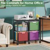 Sbanmao 4 Drawer Lateral File Cabinet, Mobile Filing Cabinet, Printer