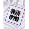 Dark Kuromi handmade nail tips - stiletto / 다크 쿠로미