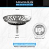 MINISMUS Universal Sink Strainer Basket Drain Plug Stainless Steel Sink