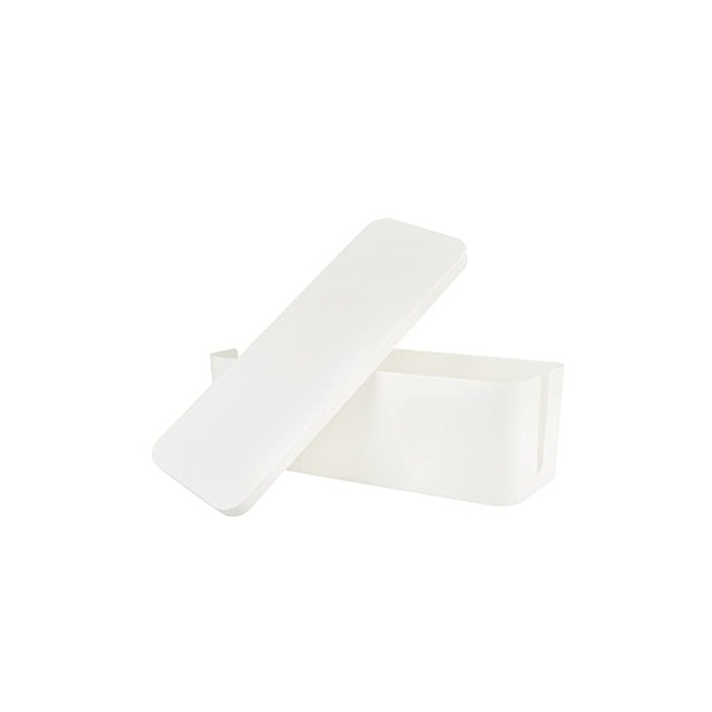 Gadpiparty Plastic Cable Management Organizer Box S White Durable Lightweight