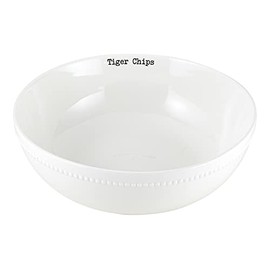 47th & Main Football Themed Ceramic Serveware, Chip Bowl, Clemson Tigers