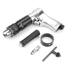 Air Tool Drillpistol Drills, 1/2" Pneumatic Air Drill, 700rpm CW/CCW Handle Type Reversible Variable Speed Drilling Tool Engraving Grinder with 360°Reversible Handle for Furniture, Hardware