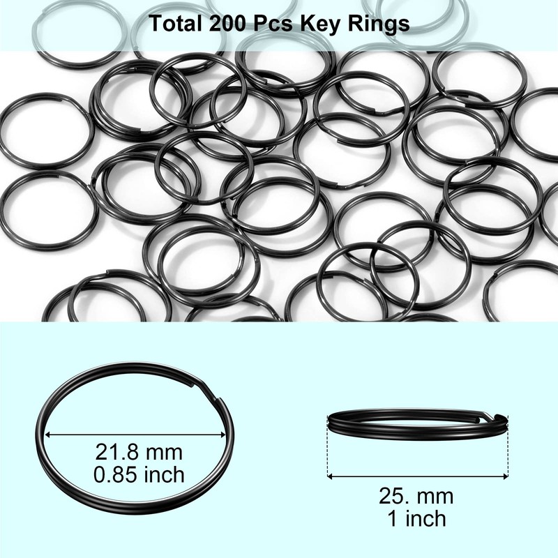 100PCS Split Key Rings Bulk for Keychain and Crafts Keychain