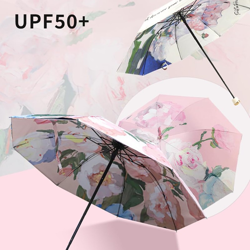 Maibar Sun Umbrella Compact UPF 50 UV Protection Folding Umbrellas