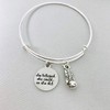 Inspirational Boxing Charm Bangle Bracelet Jewelry Gift for Women Boxer