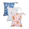 ALVABABY Wet Dry Bags Waterproof 3pcs Two Pockets Travel Storage