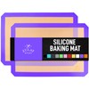 Zulay Kitchen (2 Pack) Silicone Baking Mat Sheet Set -