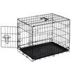 Sweetcrispy 24-Inch Single-Door Dog Crate–Durable Metal Pet Kennel with Secure