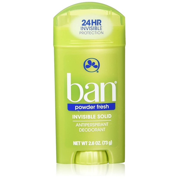 Ban Deodorant 2.6 Ounce Invisible Solid Powder Fresh (76ml) (2 Pack)