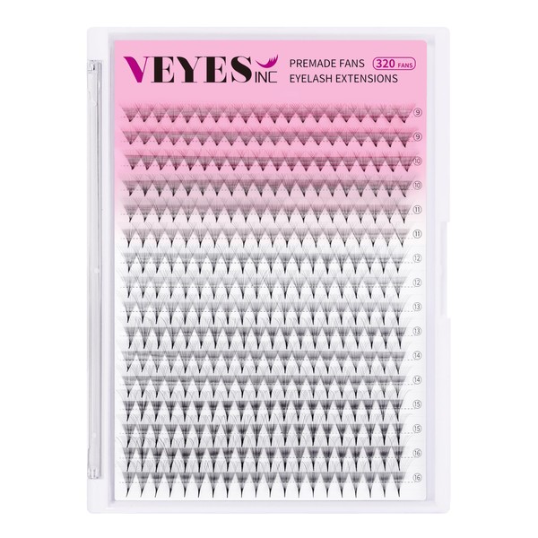 VEYES INC Premade Lash Fans Eyelash extensions 3D-14D C/D Curl