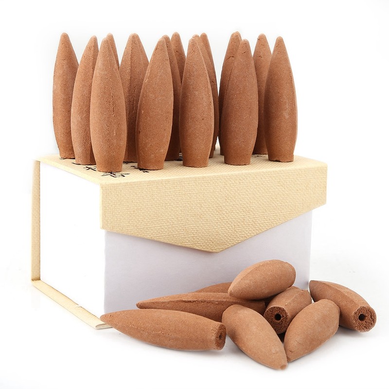 22pcs 30 Minutes Smoke Backflow Censer Incense Cones Gift Box