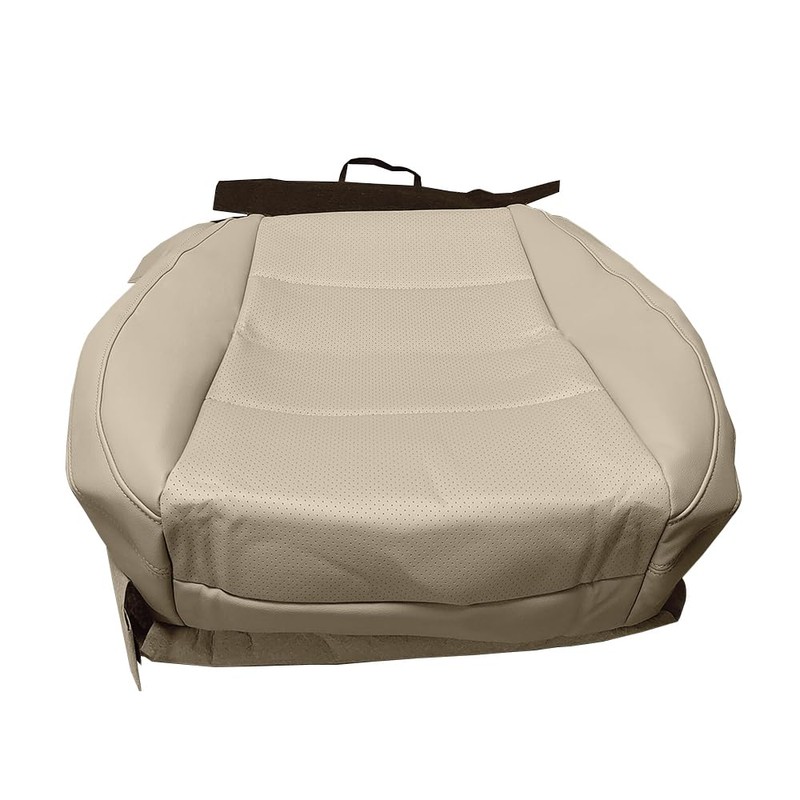 UINIEBOOM Driver Bottom Perforated Leather Seat Cover, Replacement Tan Driver