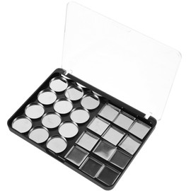 NOLITOY Empty Magnetic Eyeshadow Makeup Palette, 24 Color Magnetic Eyeshadow Palette Empty Eyeshadow Palette DIY Eyeshadow Palette for Makeup Black