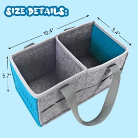 Carrying Case for Tonies Starter Set & Storage Bag for Tonies Figurine, Home Outdoor Hand Bag for Tonies Audio Player and Dolls Musical Toy Folding Bag for Kids Toniebox Accessories (Gray Blue)