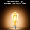 LUXON LED Edison Bulbs,Dimmable,4Watt(Equivalent 40W),2700K Warm White,ST64 Amber Glass Antique