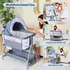 3-in-1 Baby Bassinet Bedside Sleeper with Wheels Bedside Bassinet for