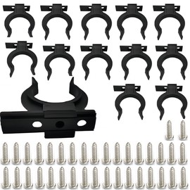 Kitchen Plinth Mounting Clips, Pack of 12 Kitchen Pedestal Panel Brackets, Kick Board Clips, Robust Kitchen Kickboard Pedestal Clips, Strip Clips, Black for Skirting Board with 36 Screws (30 mm)