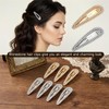 8Pcs Rhinestone Hair Clips, Crystal Hair Barrettes Bling Metal Snap