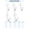 BLUEWING Stainless Steel SS O' Shaughnessy Hooks 10pcs Heavy Duty