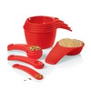 TUPPERWARE Juego de 6 tazas medidoras + 6 cucharas, apto