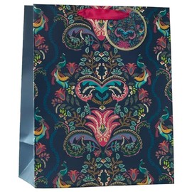 Design By Violet Indienne Beautiful Floral Paper Gift Bag With Matching Gift Tag Spring Birthday Mother's Day Easter Valentines Large