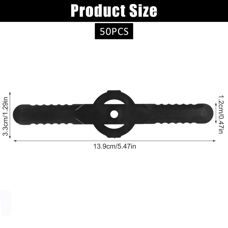 ZEACCT 50-Piece Replacement Trimmer Blades for Cordless Grass Trimmers, Durable