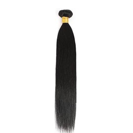 Hxxcoup Human Hair Bundles Sew-in Bundles Human Hair Straight Real Hair Wefts for Sewing Natural Black Double Weft Extensions for Women Minimal Smell Minimal Tangle 22 Inches