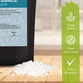 Saliamo Mediterranean Sea Salt Fine 250 g | Cooking Salt | Untreated | No Additives | No Iodine Added | Natural Mediterranean Salt for Your Kitchen