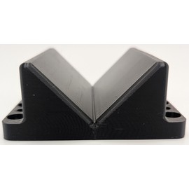 V Block Jig Fixture for Center Drilling on Round Work-Piece 2.5" Capacity, Multiple Colors Available (BLACK HEAVY DUTY TPU RUBBER)