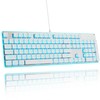 surmen G1000 Backlit White Quiet Office Keyboard Full Size 104
