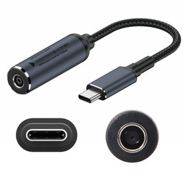 FASTELECTRIC 4.5mm Laptop Charging Adapter Female DC 4.5 x 3.0mm to Male Type C for HP 65W USB-C Laptop Charger